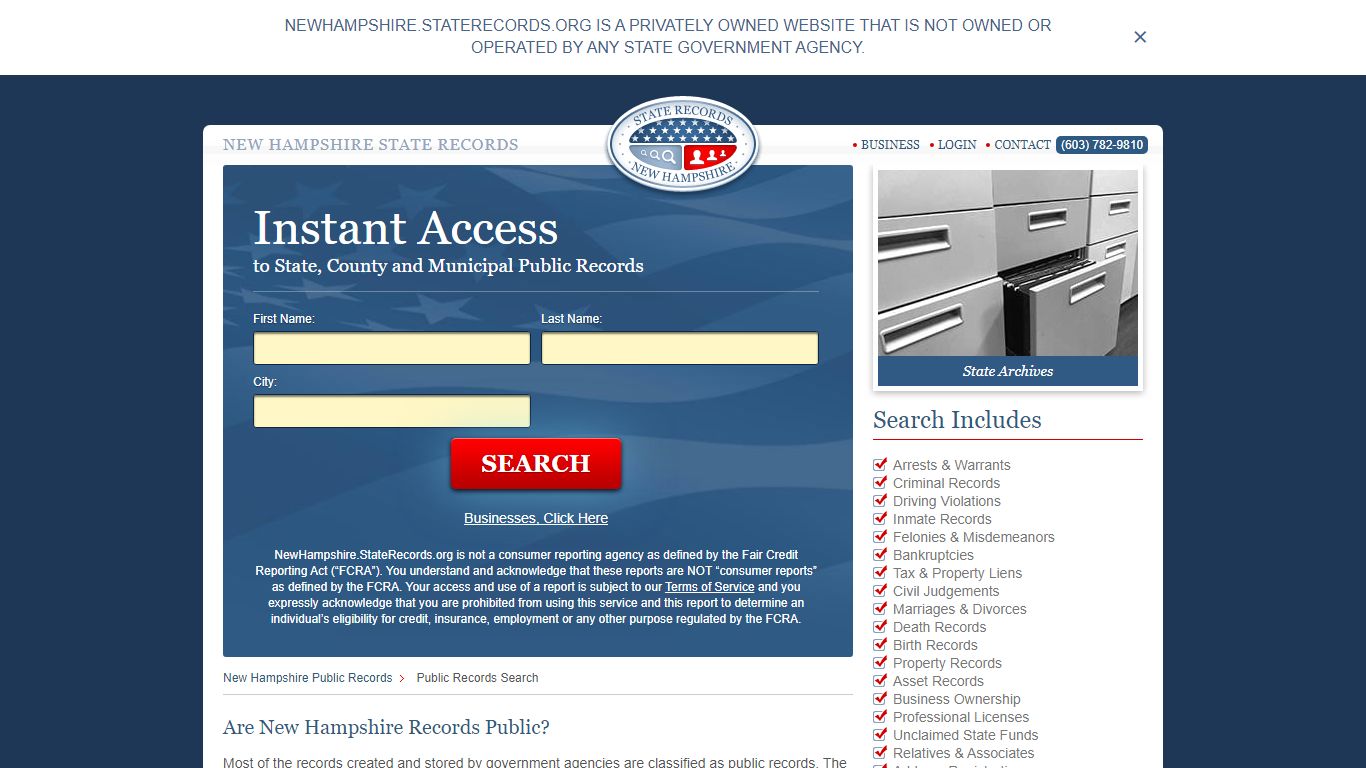 New Hampshire Public Records | StateRecords.org